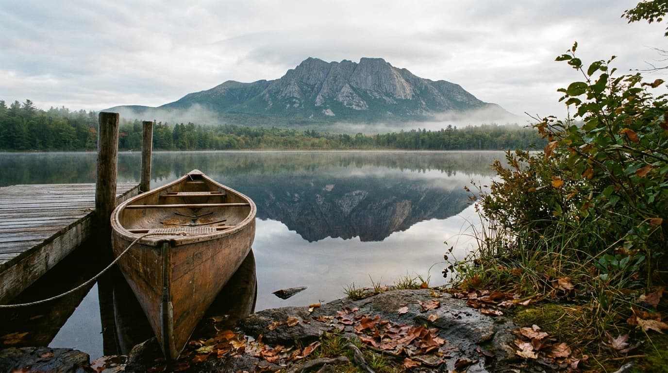 Katahdin reflected in Daicey Pond or Katahdin from Togue Pond