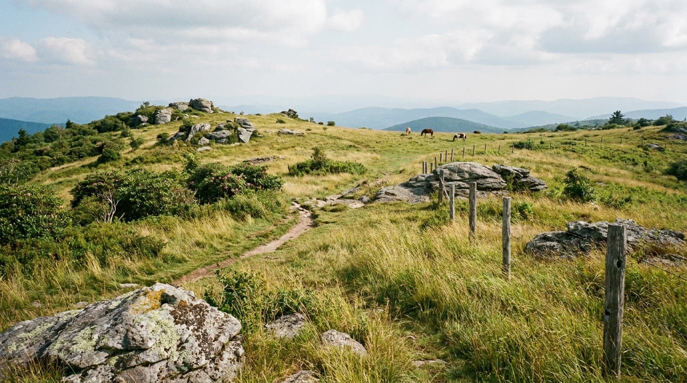 Open high-country balds and rocky outcrops at Grayson Highlands