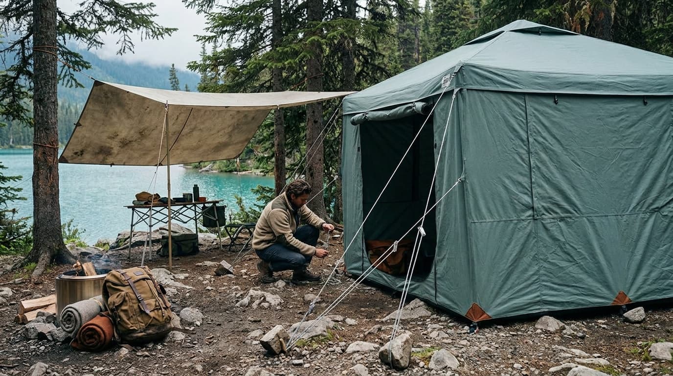 How to secure a pop-up canopy in wind