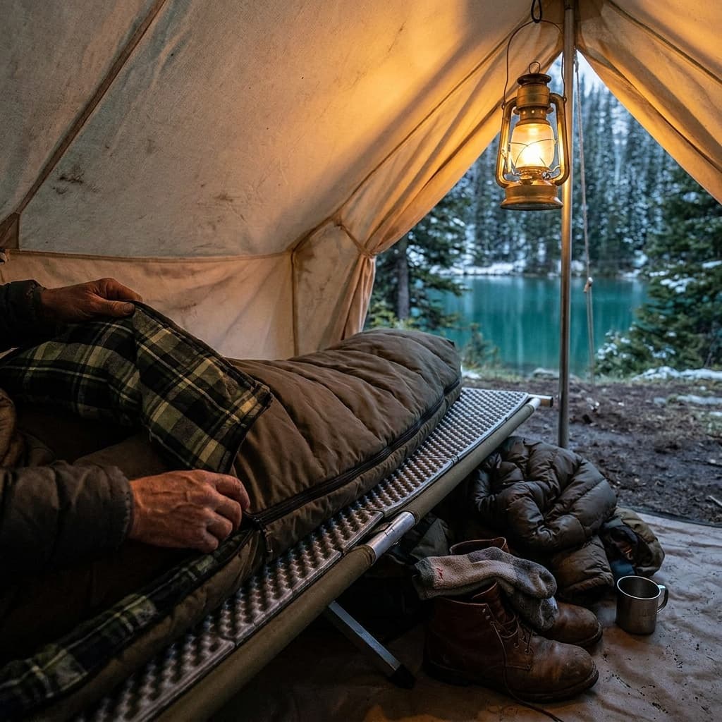ALPS OutdoorZ Redwood -10 Sleeping Bag in use