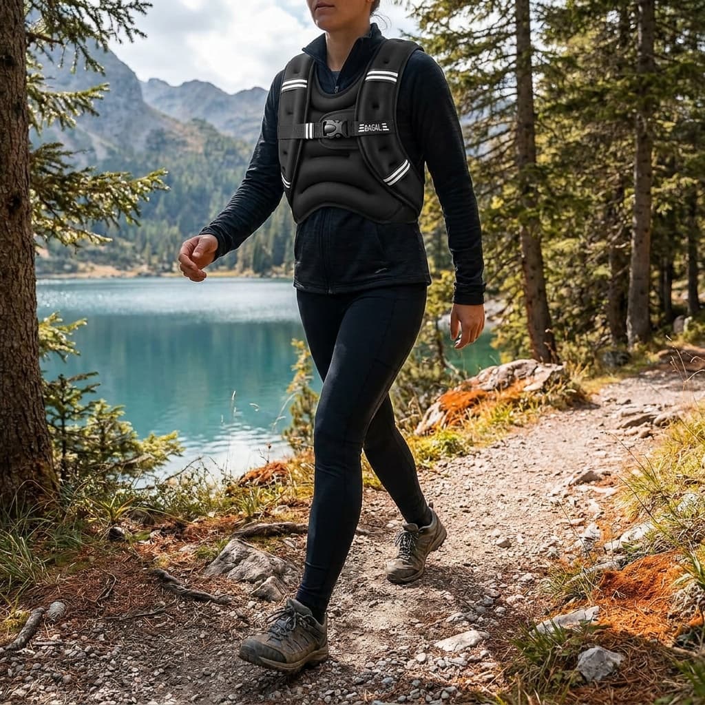 BAGAIL Comfort-Fit weighted vest in use