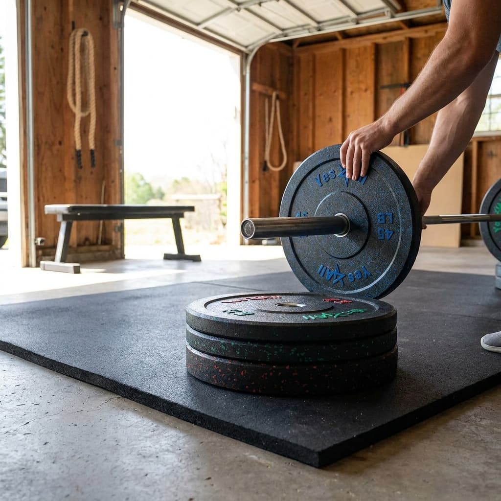 BalanceFrom Color Coded Olympic Bumper Plates