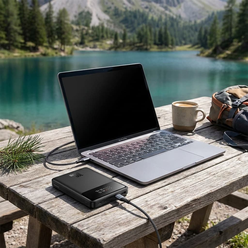 Baseus Blade power bank in use