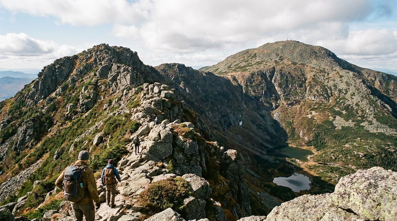 The Knife Edge ridge between Pamola and Baxter Peak