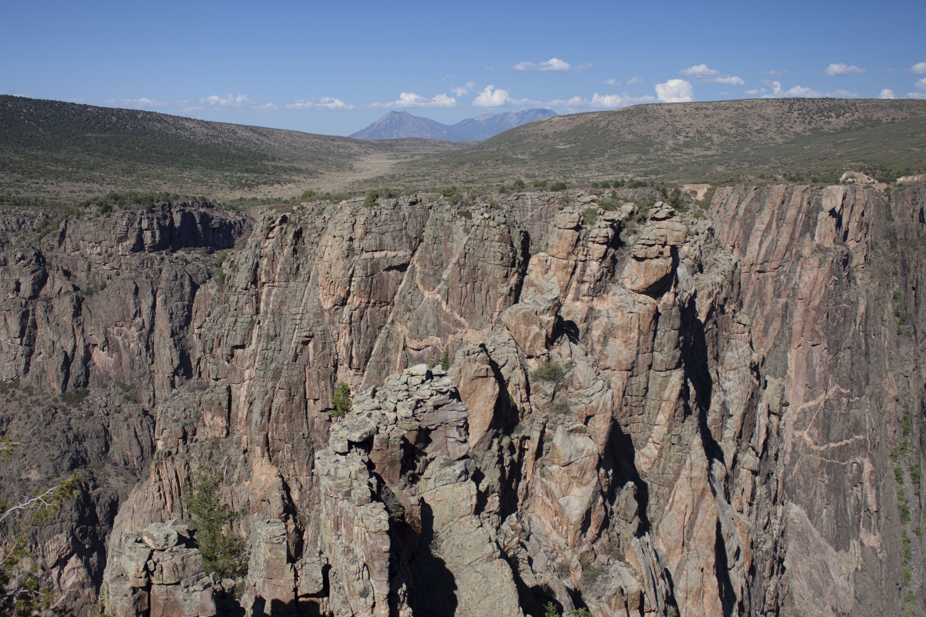 Rock Point Overlook above dark, steep canyon walls