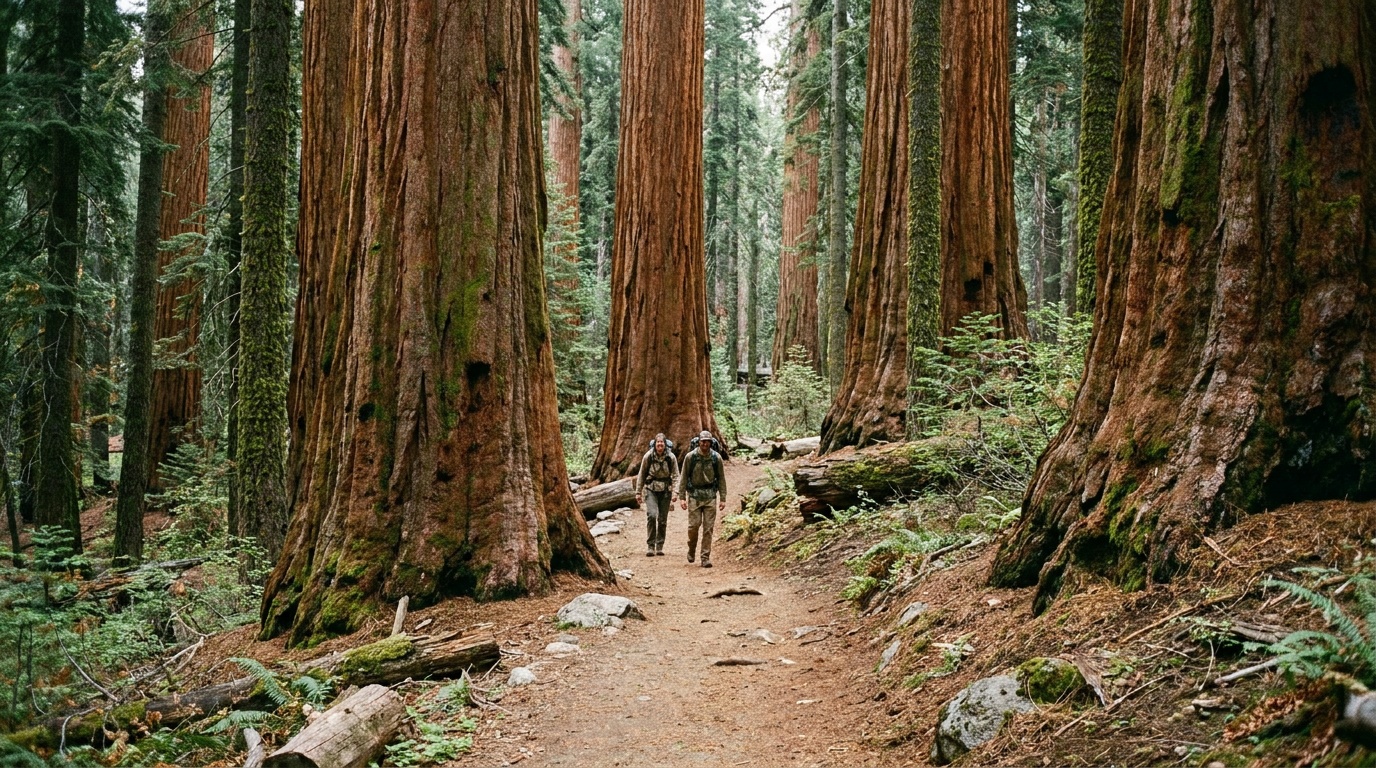 Giant sequoias in the North Grove at Calaveras Big Trees State Park