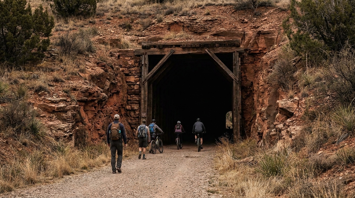 The Clarity Tunnel on the Caprock Canyons Trailway rail-to-trail route