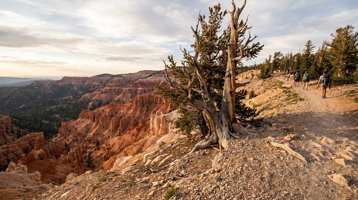 An ancient bristlecone pine on the Spectra Point trail above the amphitheater
