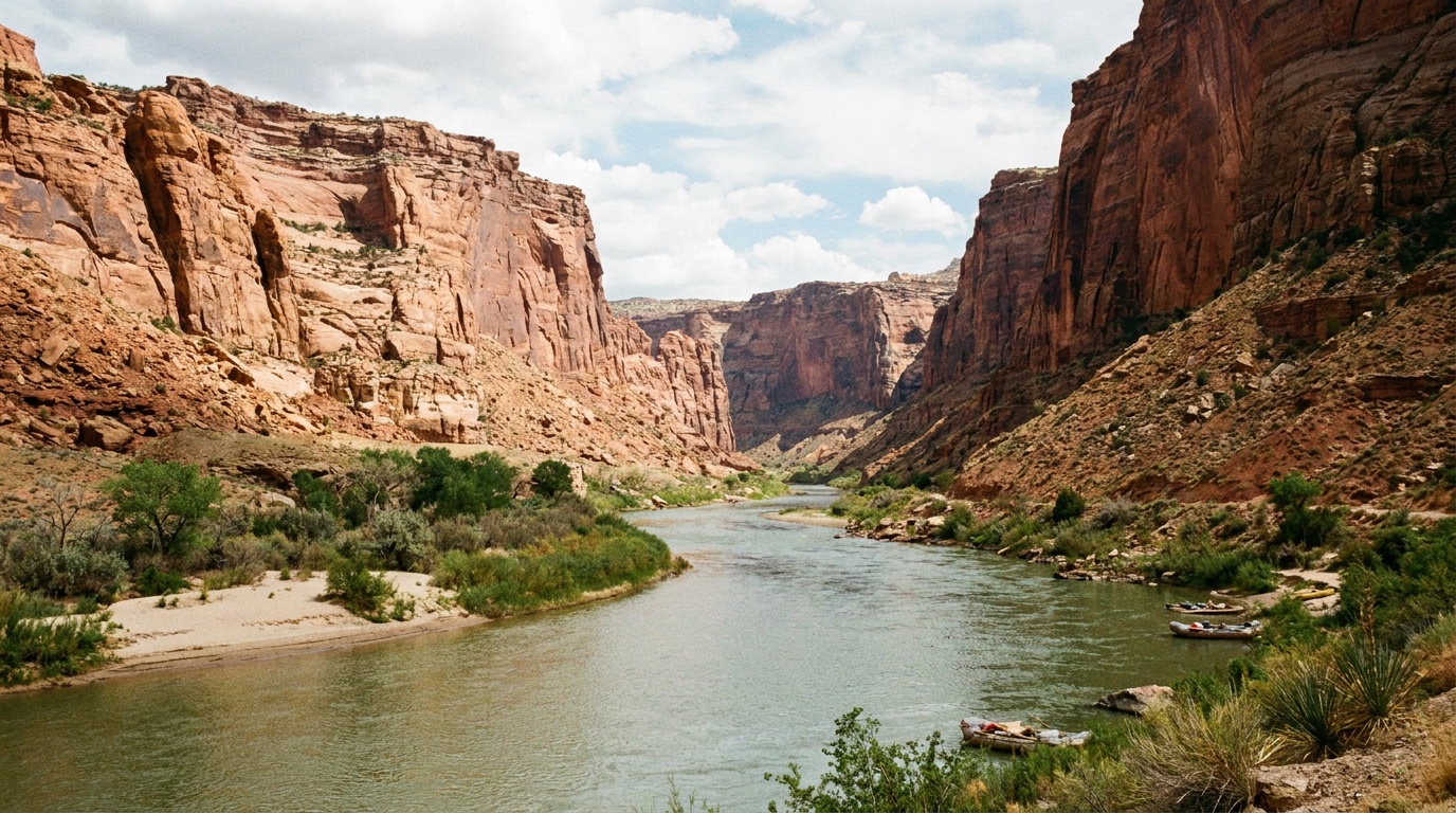 The Green River winding through the deep canyons of the monument