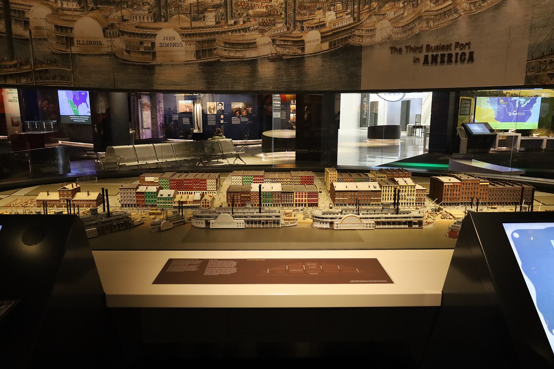 Exhibits inside the Museum at the Gateway Arch