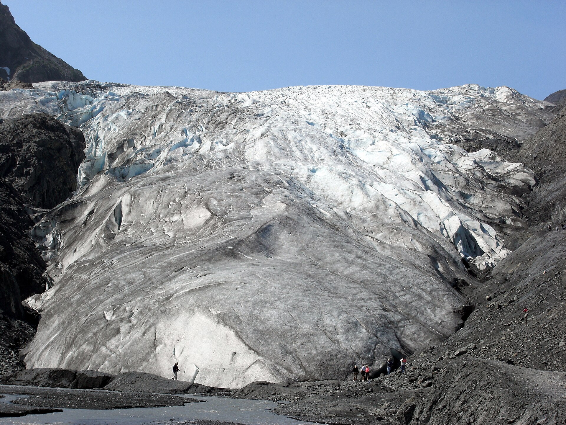 Exit Glacier descending from the Harding Icefield