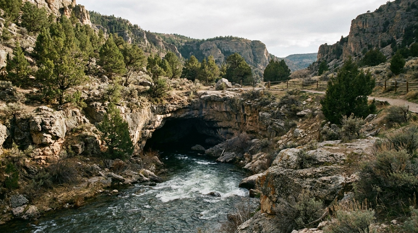 The Sinks, where the Popo Agie River disappears into a limestone cave