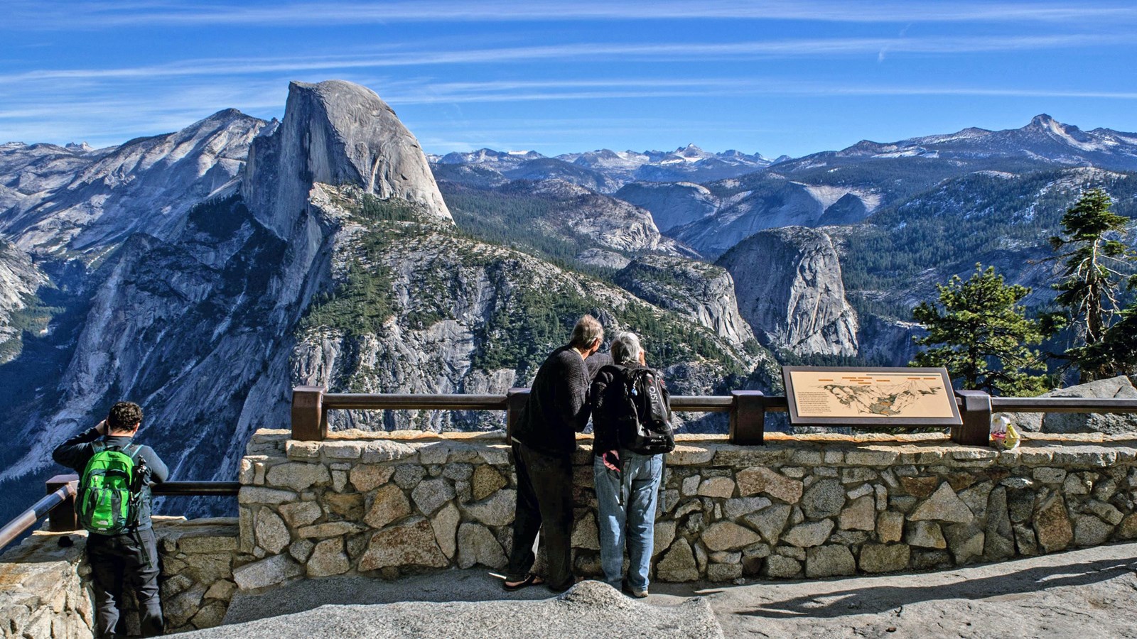 Glacier Point overlook with Yosemite Valley below