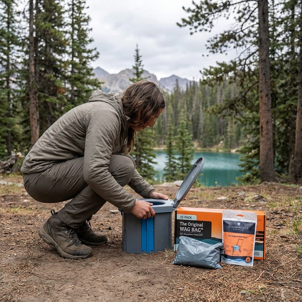 Cleanwaste GO Anywhere Portable Folding Toilet