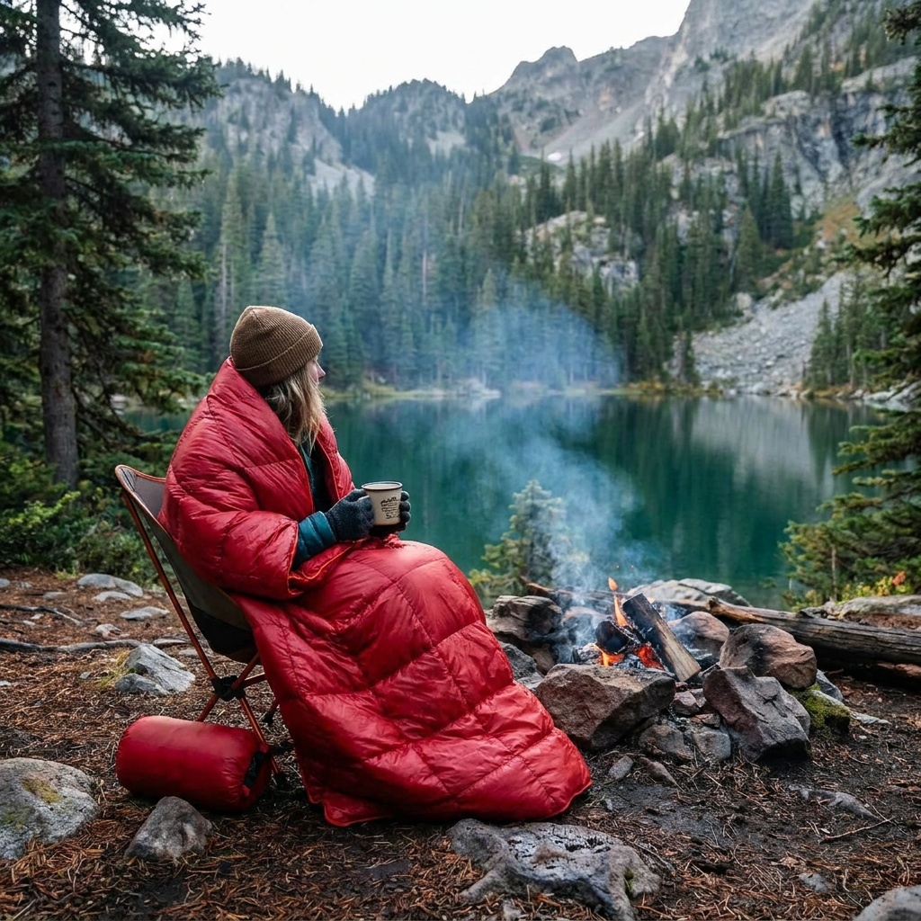 GLORSIGN Outdoor Puffy Camping Blanket